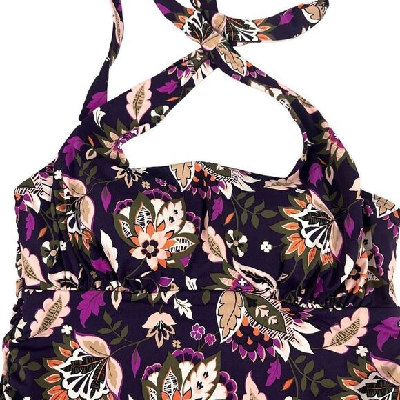 Lands' End Square Neck Halter Tankini Top Size 8 - Picture 4 of 7